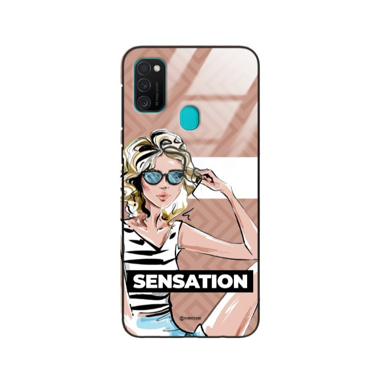 ETUI BLACK CASE GLASS NA TELEFON SAMSUNG GALAXY M30S / M21 ST_BAB-104