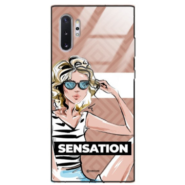 ETUI BLACK CASE GLASS NA TELEFON SAMSUNG GALAXY NOTE 10 PLUS ST_BAB-104