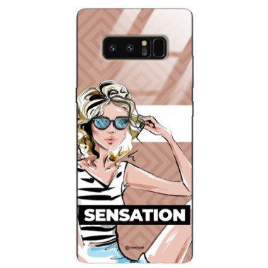 ETUI BLACK CASE GLASS NA TELEFON SAMSUNG GALAXY NOTE 8 ST_BAB-104