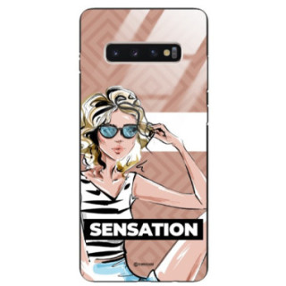ETUI BLACK CASE GLASS NA TELEFON SAMSUNG GALAXY S10 PLUS ST_BAB-104