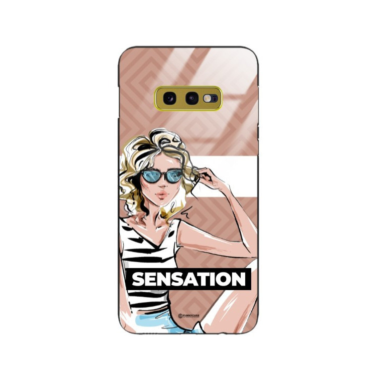 ETUI BLACK CASE GLASS NA TELEFON SAMSUNG GALAXY S10E ST_BAB-104