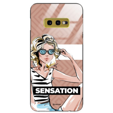 ETUI BLACK CASE GLASS NA TELEFON SAMSUNG GALAXY S10E ST_BAB-104