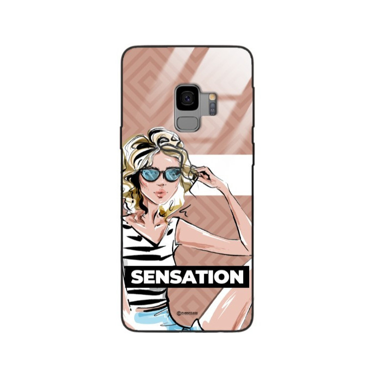 ETUI BLACK CASE GLASS NA TELEFON SAMSUNG GALAXY S9 ST_BAB-104