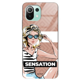 ETUI BLACK CASE GLASS NA TELEFON XIAOMI MI 11 LITE 4G / 5G / 5G NE ST_BAB-104