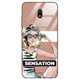 ETUI BLACK CASE GLASS NA TELEFON XIAOMI REDMI 8A ST_BAB-104