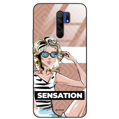 ETUI BLACK CASE GLASS NA TELEFON XIAOMI REDMI 9 ST_BAB-104