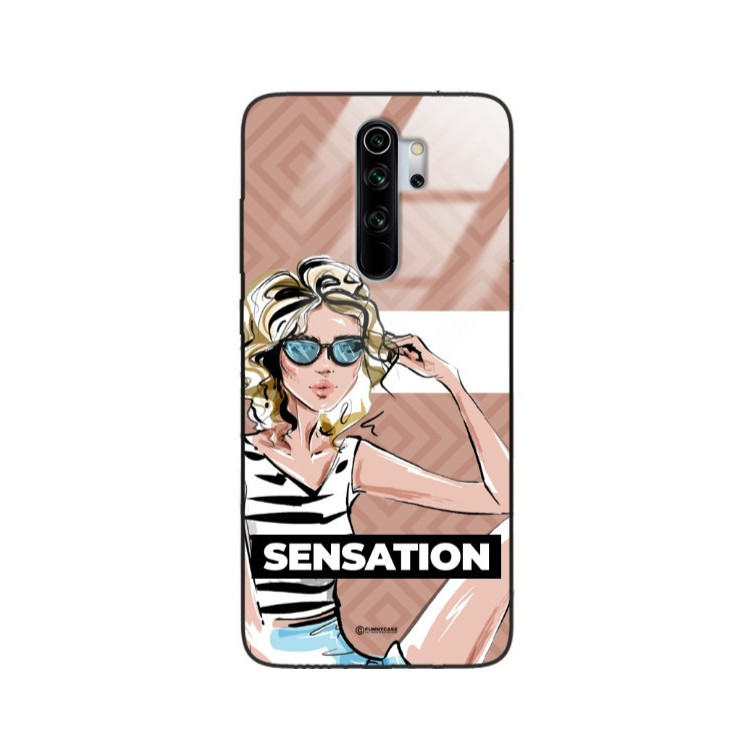 ETUI BLACK CASE GLASS NA TELEFON XIAOMI REDMI NOTE 8 PRO ST_BAB-104