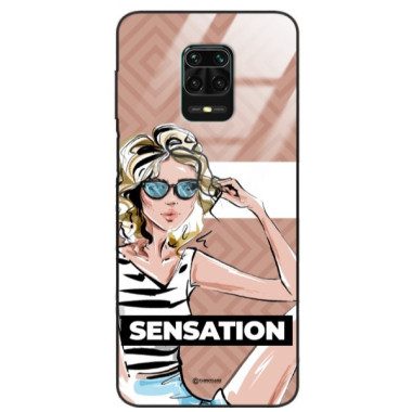 ETUI BLACK CASE GLASS NA TELEFON XIAOMI REDMI NOTE 9S / 9 PRO / 9 PRO MAX ST_BAB-104