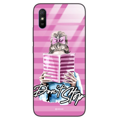 ETUI BLACK CASE GLASS NA TELEFON XIAOMI REDMI 9A / REDMI 9 AT ST_BAB-105