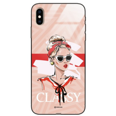 ETUI BLACK CASE GLASS NA TELEFON APPLE IPHONE XS MAX ST_BAB-106