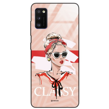 ETUI BLACK CASE GLASS NA TELEFON SAMSUNG GALAXY A41 ST_BAB-106