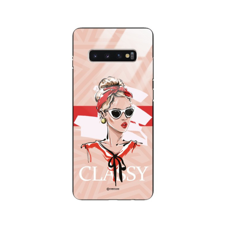 ETUI BLACK CASE GLASS NA TELEFON SAMSUNG GALAXY S10 PLUS ST_BAB-106