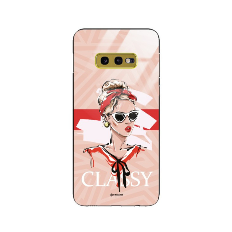 ETUI BLACK CASE GLASS NA TELEFON SAMSUNG GALAXY S10E ST_BAB-106