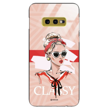 ETUI BLACK CASE GLASS NA TELEFON SAMSUNG GALAXY S10E ST_BAB-106