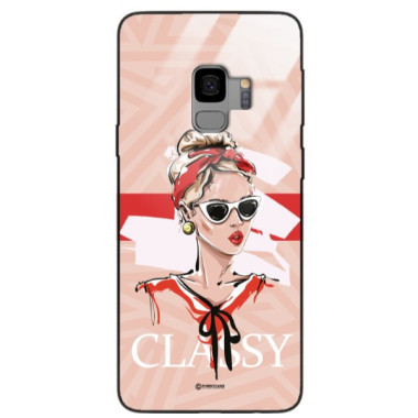 ETUI BLACK CASE GLASS NA TELEFON SAMSUNG GALAXY S9 ST_BAB-106