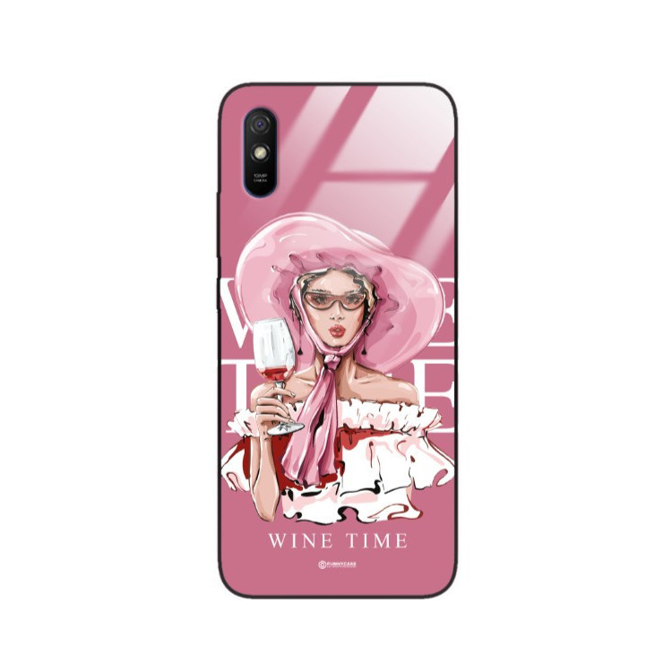 ETUI BLACK CASE GLASS NA TELEFON XIAOMI REDMI 9A / REDMI 9 AT ST_BAB-107