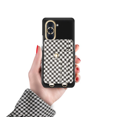 ETUI SMOOTH Z ŁAŃCUSZKIEM BLINK 93 NA TELEFON  HUAWEI NOVA 10 PRO CZARNY