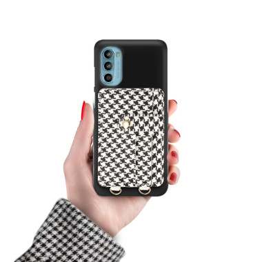 ETUI SMOOTH Z ŁAŃCUSZKIEM BLINK 93 NA TELEFON  MOTOROLA MOTO G52 CZARNY