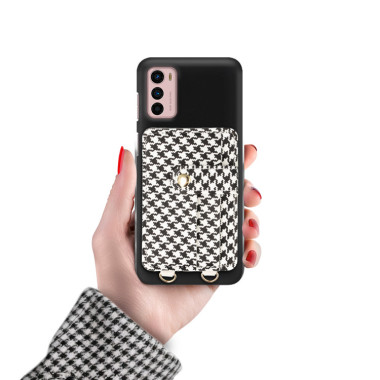 ETUI SMOOTH Z ŁAŃCUSZKIEM BLINK 93 NA TELEFON  MOTOROLA MOTO G42 CZARNY