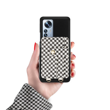 ETUI SMOOTH Z ŁAŃCUSZKIEM BLINK 93 NA TELEFON  XIAOMI 12 PRO CZARNY