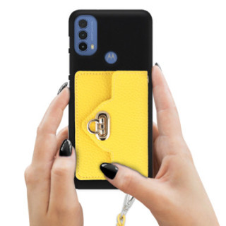 ETUI SMOOTH Z ŁAŃCUSZKIEM BLINK 87 NA TELEFON  MOTOROLA MOTO E30 / E40 / E20S CZARNY