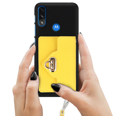 ETUI SMOOTH Z ŁAŃCUSZKIEM BLINK 87 NA TELEFON  MOTOROLA MOTO E7 POWER / E7I POWER CZARNY