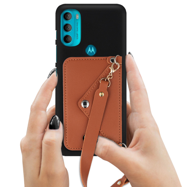 ETUI SMOOTH Z ŁAŃCUSZKIEM BLINK 89 NA TELEFON  MOTOROLA MOTO G71 5G CZARNY