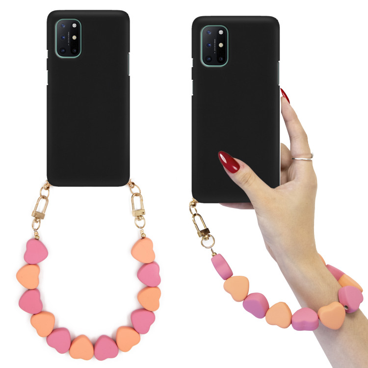 ETUI SMOOTH Z ŁAŃCUSZEK SERDUSZKA BLINK 85 NA TELEFON ONEPLUS 8T CZARNY