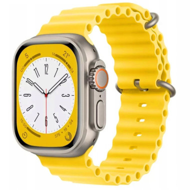 PASEK DO APPLE WATCH GUMOWY 3D 38 / 40 /41 ŻÓŁTY