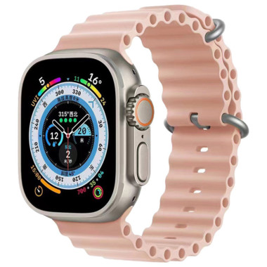 PASEK DO APPLE WATCH GUMOWY 3D 38 / 40 /41 PUDROWY RÓŻ