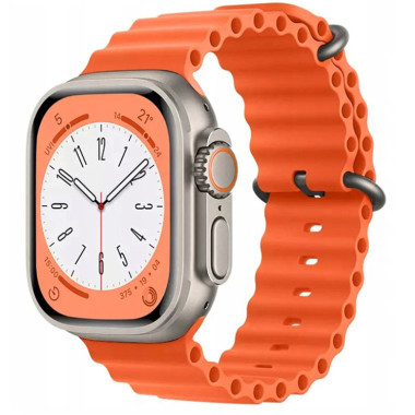 PASEK DO APPLE WATCH GUMOWY 3D 38 / 40 /41 POMARAŃCZOWY