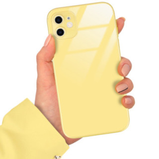 ETUI YELLOW CASE GLASS APPLE  IPHONE 11 ST_COL105