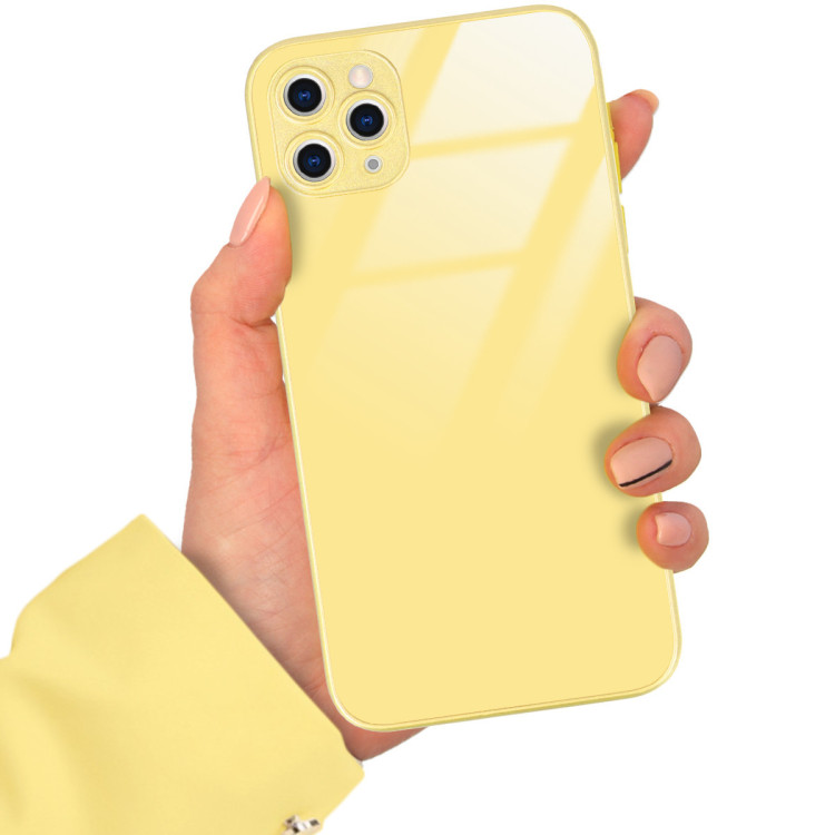 ETUI YELLOW CASE GLASS APPLE  IPHONE 11 PRO MAX ST_COL105