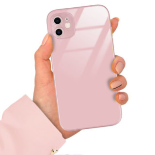 ETUI PINK CASE GLASS APPLE  IPHONE 11 ST_COL103