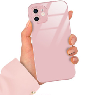ETUI PINK CASE GLASS APPLE  IPHONE 12 ST_COL103