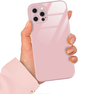 ETUI PINK CASE GLASS APPLE  IPHONE 12 PRO ST_COL103