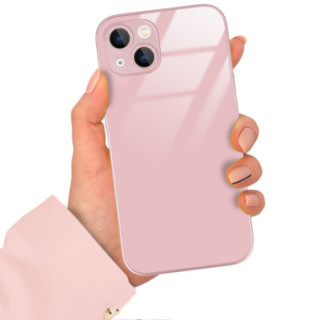 ETUI PINK CASE GLASS APPLE  IPHONE 13 ST_COL103
