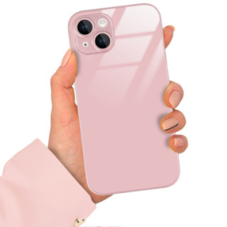 ETUI PINK CASE GLASS APPLE  IPHONE 14 ST_COL103