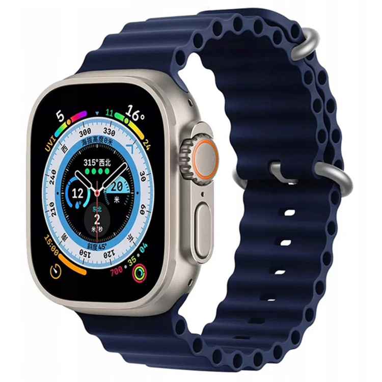 PASEK DO APPLE WATCH GUMOWY 3D 38 / 40 / 41 GRANATOWY