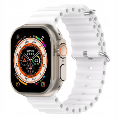 PASEK DO APPLE WATCH GUMOWY 3D 38 / 40 / 41 BIAŁY