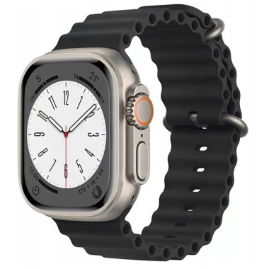 PASEK DO APPLE WATCH GUMOWY 3D 38 / 40 / 41 CZARNY