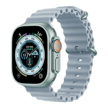 PASEK DO APPLE WATCH GUMOWY 3D 38 / 40 / 41 BŁĘKITNY