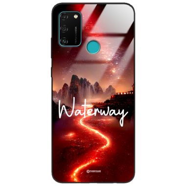 Etui Black Case Glass do HUAWEI HONOR 9A Kosmiczne Modern ST_IMK105 Waterway