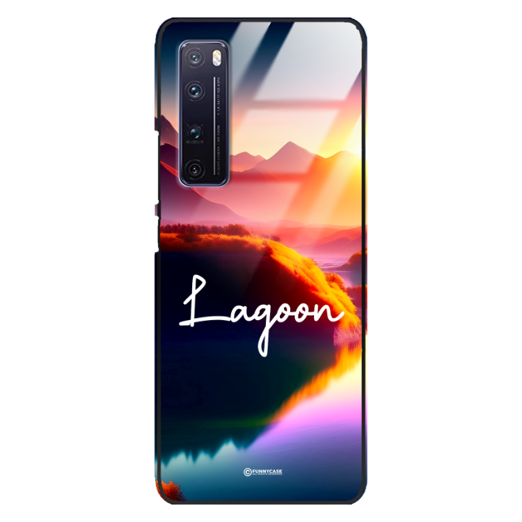 Etui Black Case Glass do HUAWEI NOVA 7 PRO Kosmiczne Modern ST_IMK102 Lagoon