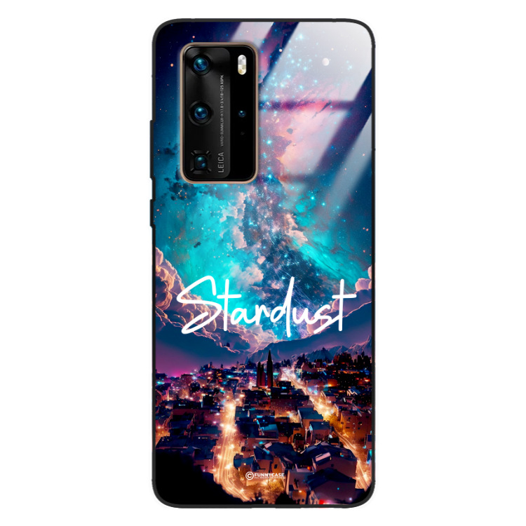 Etui Black Case Glass do HUAWEI P40 PRO Kosmiczne Modern ST_IMK107 Stardust