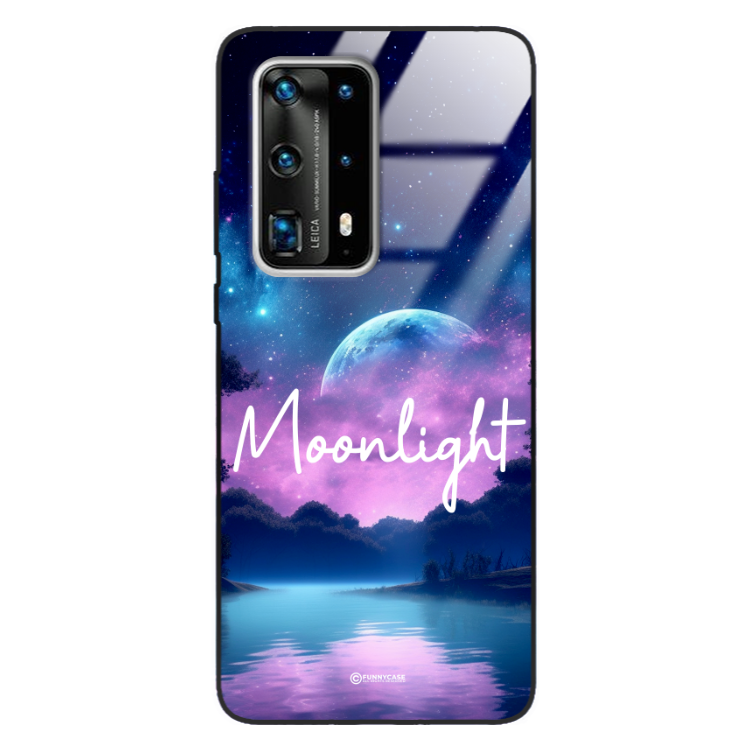 Etui Black Case Glass do HUAWEI P40 PRO PLUS Kosmiczne Modern ST_IMK100 Moonlight