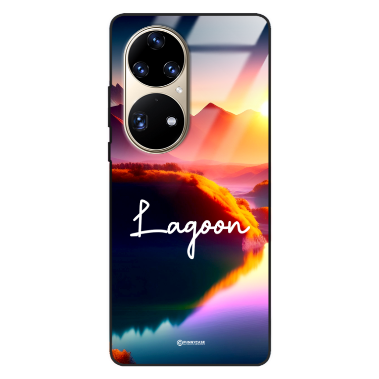 Etui Black Case Glass do HUAWEI P50 PRO Kosmiczne Modern ST_IMK102 Lagoon