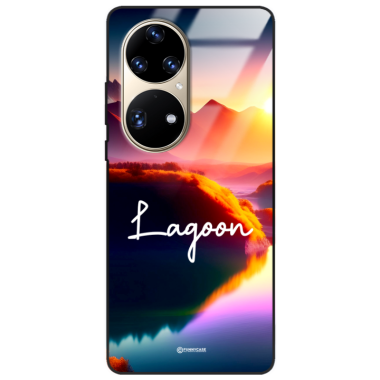 Etui Black Case Glass do HUAWEI P50 PRO Kosmiczne Modern ST_IMK102 Lagoon