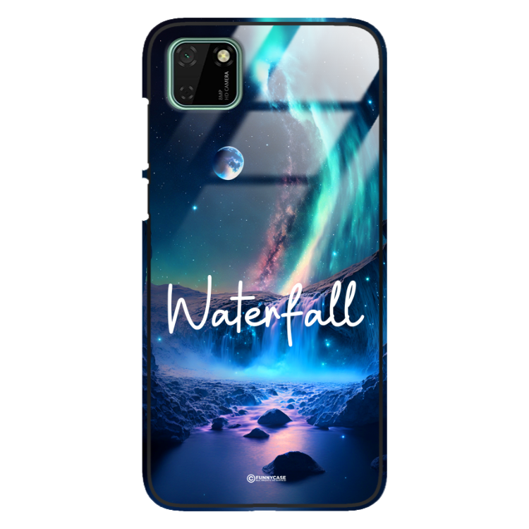 Etui Black Case Glass do HUAWEI Y5P Kosmiczne Modern ST_IMK106 Waterfall