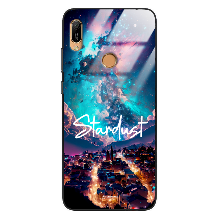 Etui Black Case Glass do HUAWEI Y6 PRIME 2019 Kosmiczne Modern ST_IMK107 Stardust